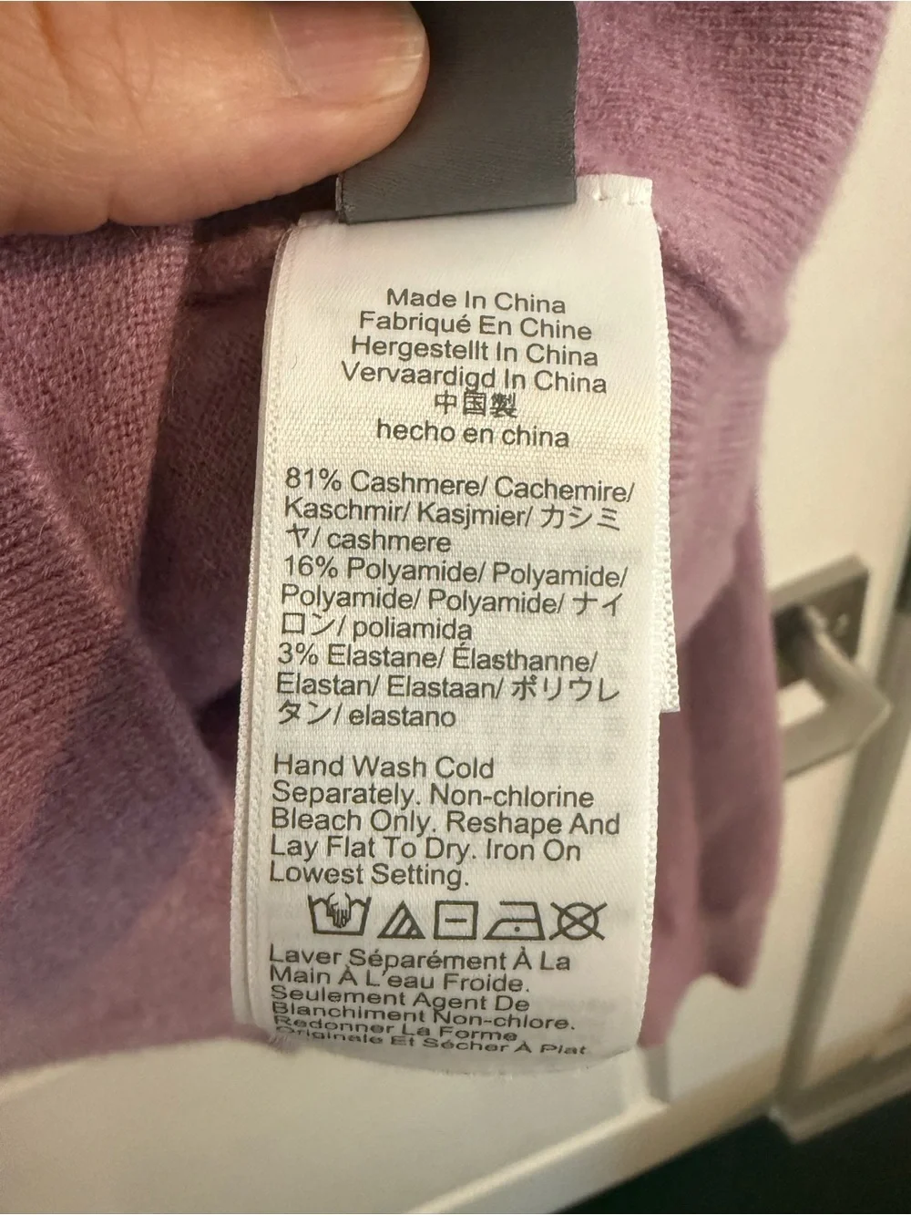 J. Crew women’s pink cashmere blend polo